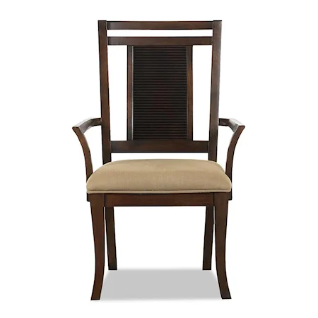 Dining Room Arm Chair with Upholstered Seat